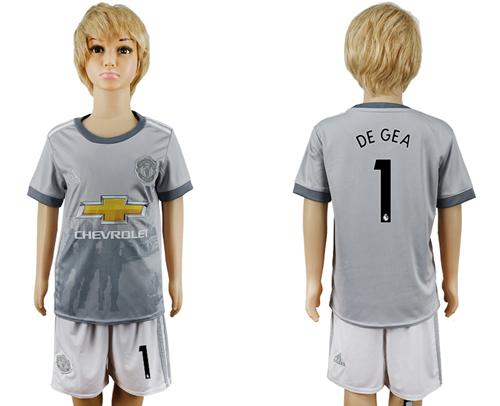 Manchester United #1 De Gea Sec Away Kid Soccer Club Jersey